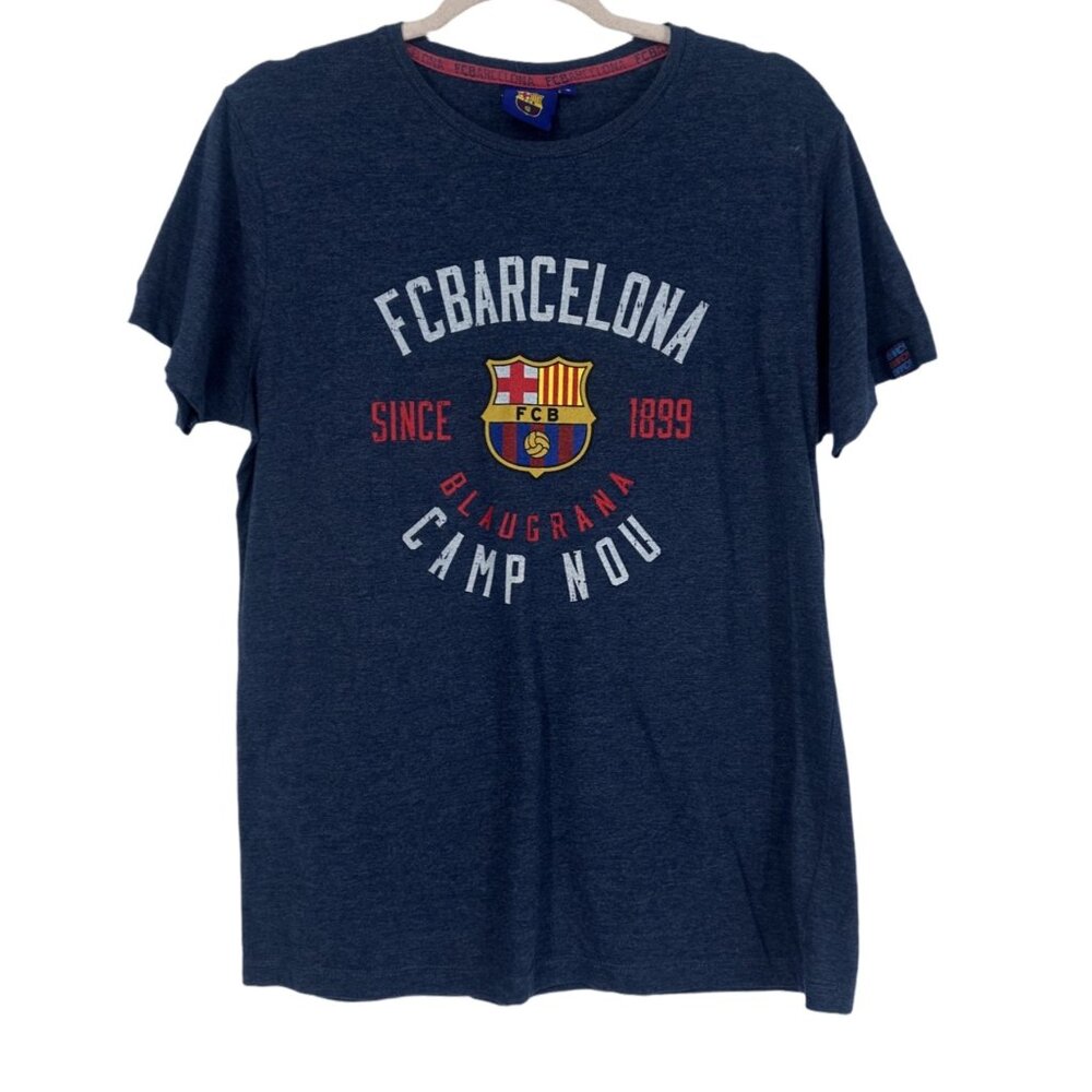 ⚽ FC Barcelona Graphic Tee Shirt Camp Nou Since 1899 Navy S ⚽ - Picture 2 of 6